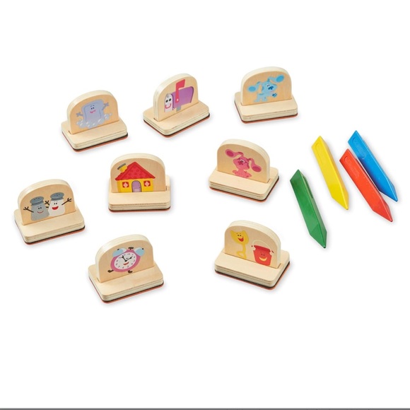Melissa & Doug Blue’s Clues wooden handle stamps. NWT - Picture 4 of 14